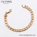 75189 Xuping guangzhou moda imitação de jóias simples fio de seda de ouro cadeias de pulseira